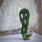 Copper wire sculpture rockery shape brooch pendant necklaces