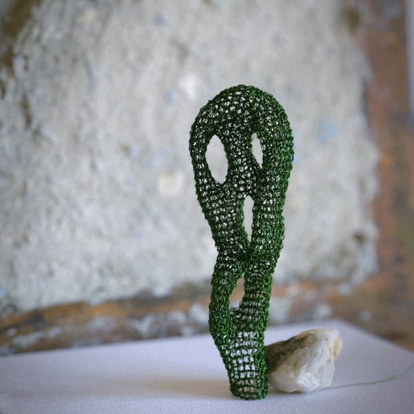 Copper wire sculpture rockery shape brooch pendant necklaces