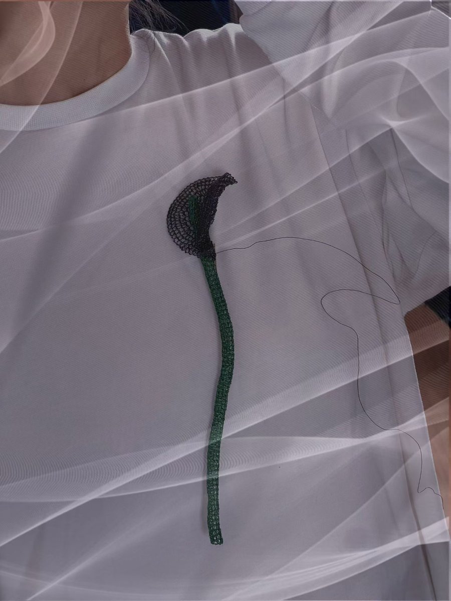 Wire Crochet personalised stylish Chocker unique necklace Anthurium flower shape