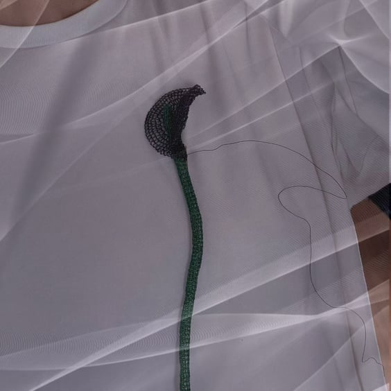 Wire Crochet personalised stylish Chocker unique necklace Anthurium flower shape