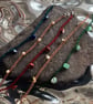 copper wire chain bracelet natural gemstones pearls - Image 1