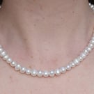 Freshwater Pearl Necklace - 18" Sterling Silver Pearl Necklace with Extender