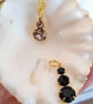 Swarovski Two  Colour Changeable Pendant Gold Necklace Set 18 Inch - Image 5