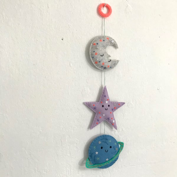 Night Sky Wall Hanging for Nursery Child’s Room