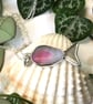 Handcrafted Sterling Silver Seaham Multi Sea Glass Pink Fish Pendant Necklace