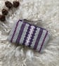 Woolly Wallet - Purple. Handwoven in Wales - Image 1