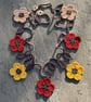 Autumn Crochet Flower Garland Bunting - Image 1