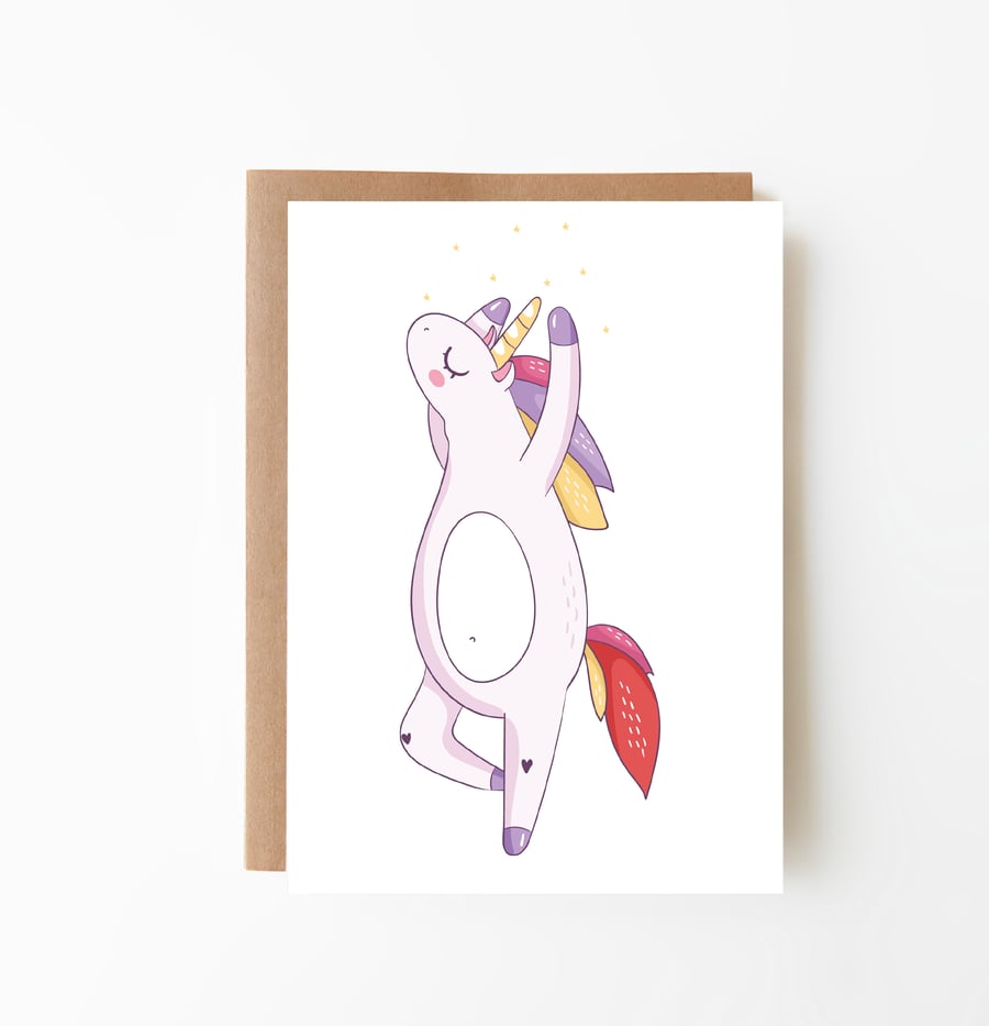 Funky Dancing Unicorn 1 Greeting Card