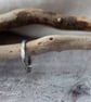 Sterling Silver Stacking Ring, Textured Simple Hammered Ring - Image 2