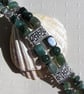 Green Moss Agate Gemstone Beaded Bracelet "Meadow Moss" - Image 5