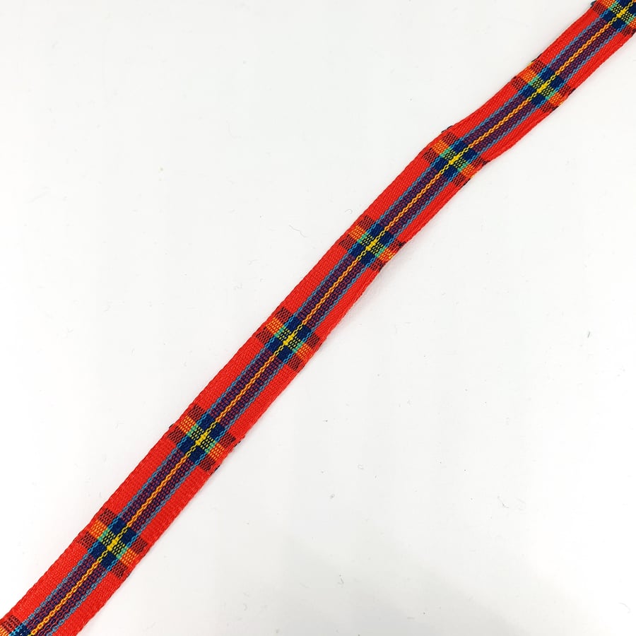 150 CM 11mm Checked Christmas Cotton Plaid Ribbon for Hair Bows Crafts