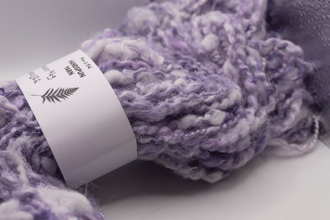 Shimmering Purple Handspun Art Yarn
