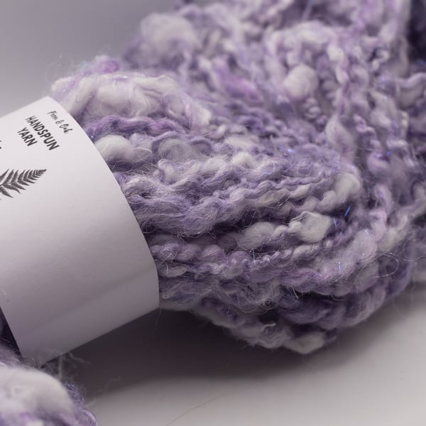 Shimmering Purple Handspun Art Yarn