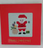 Handmade Christmas Greetings Card with Envelope - Cross Stitch