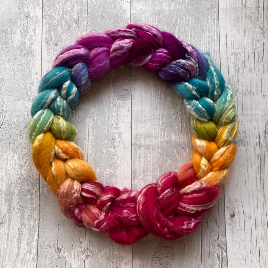 BFL and seacell Spinning fibre 100g Aspenspice