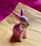 Pink and green decopatch rabbit  - Image 3