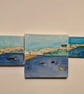 Trio of Watercolours of St. John Harbour Jersey, Channel Islands  - Image 1