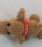 Hand Knitted Mini Spaniel Toy Dog - Collectable Doll - Small World Play - Image 6