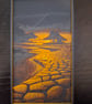 Sunset Coastal Path 3D HueForge Art Print - 6.5 x 3.5 Inch - Framed