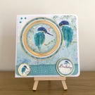 Happy Birthday Gold Foiled Kingfisher Luxury Birthday Card