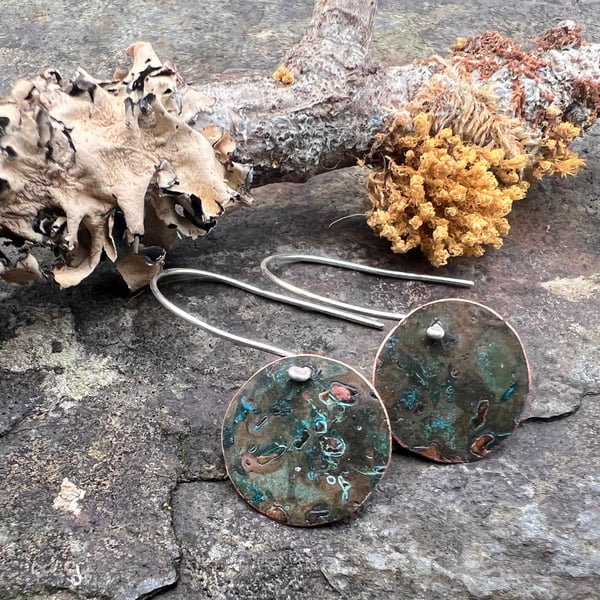  Larger Verdigris Dangle Earrings