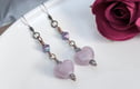 Czech glass and lampwork glass earrings