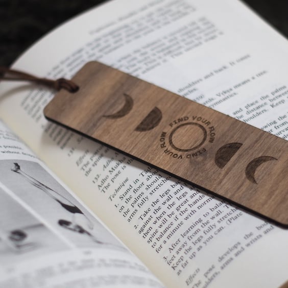 Handcrafted Wooden Bookmark - Yoga Bookmark - Personalised Gift for Book Lovers 