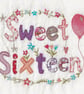 Sweet Sixteen handmade card - Image 2