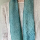 Sky Blue Naturally Dyed Indigo Silk Scarf