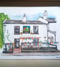 Love and Rockets Pub watercolour print  - Image 3