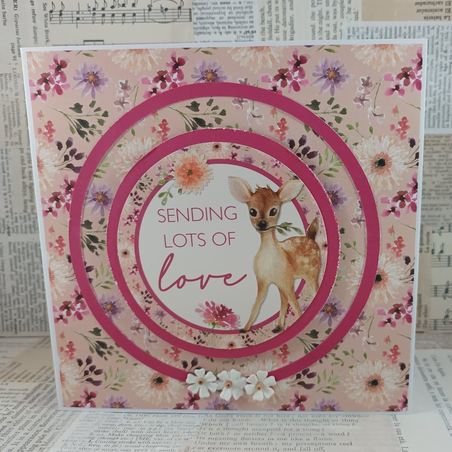 Handmade card - sending lots of love
