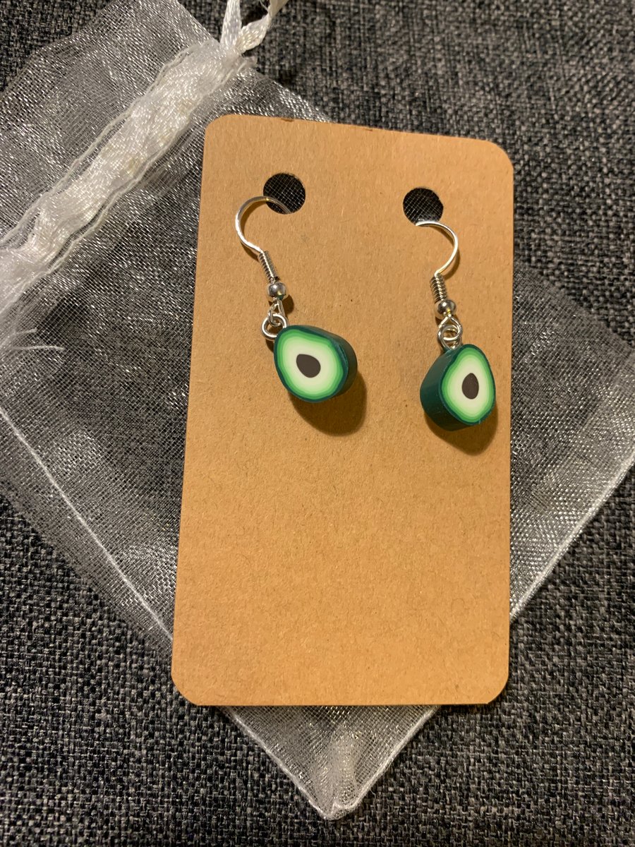 Avocado droplet earrings