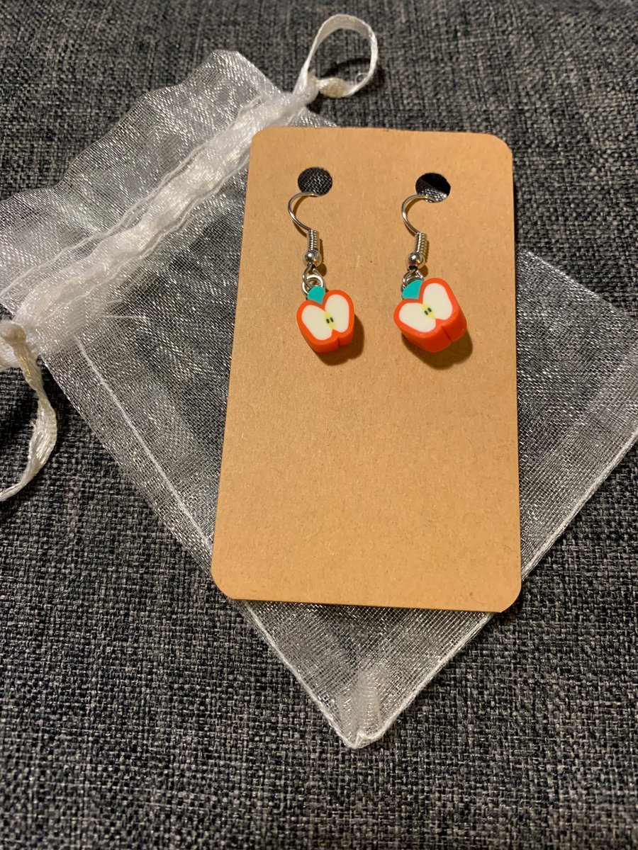 Apple droplet earrings