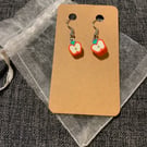 Apple droplet earrings