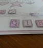 Hanging Star New Baby Girl Card - Image 2