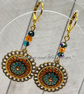 Gold Stainless Steel Crystal Earrings – Handmade Boho Statement Jewellery. - Image 4