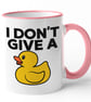 Funny Non swearing I DONT Give A DUCK  Mug funny christmas birthday mug - Image 3