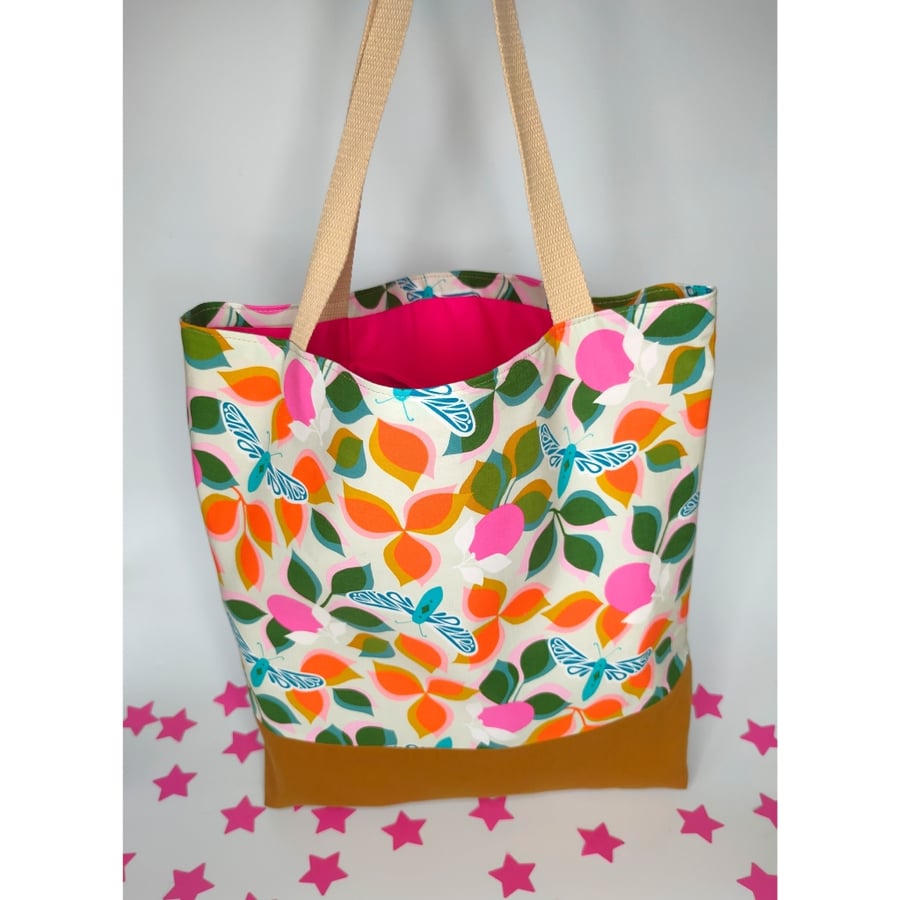 Colourful Tote Bag, Bag for Work, Modern Large Tote Bag