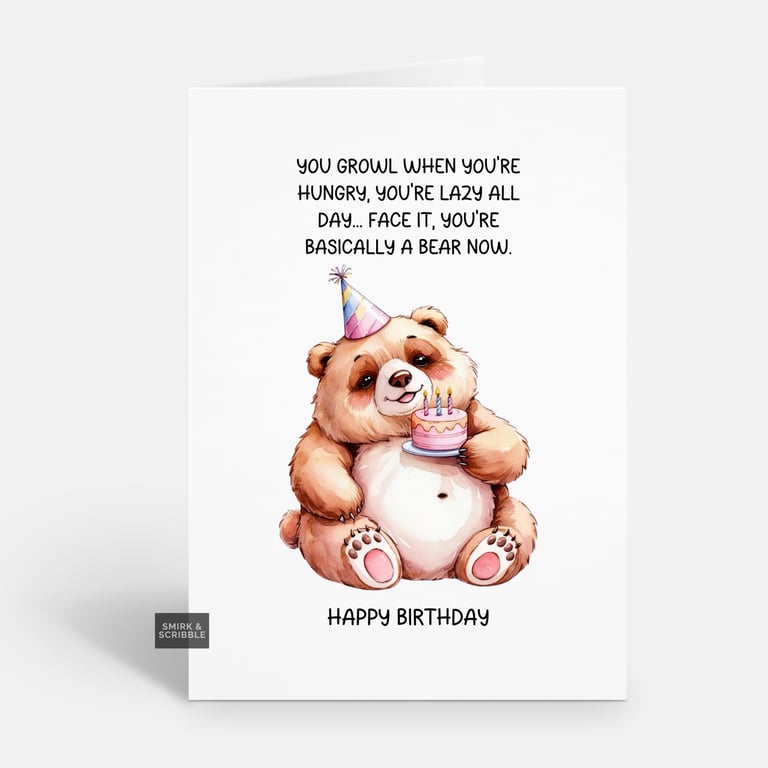 Unique Funny Birthday Card For Him Or Her 