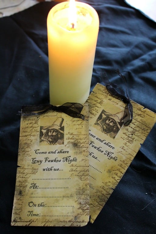 Guy Fawkes Bonfire Night Invites x 8 5th of November