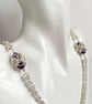 Sterling Silver Amethyst  24 Inch Chainmaille Chain & Extender - Last One - Image 3