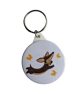 Brown and Tan Dachshund Dog Keyring 