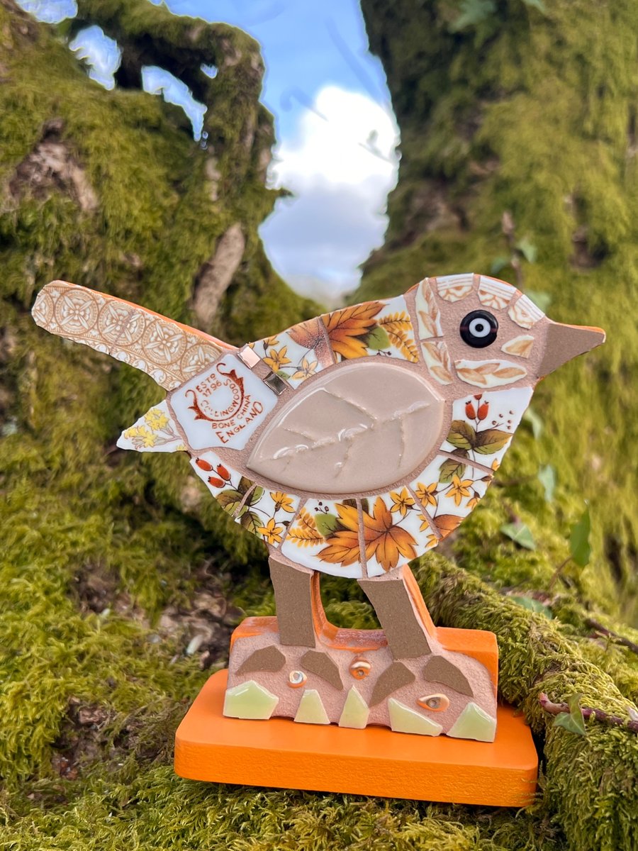Bone china Mosaic Bird ornament