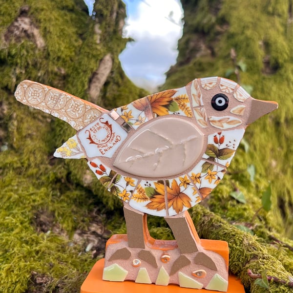 Bone china Mosaic Bird ornament