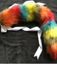 Rainbow kitten cat pet play costume tail
