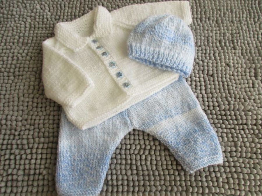 14" Baby Boys Jacket Trousers and Hat