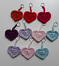 10 Heart keyrings RESERVED - Image 2