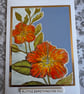 Luxury Handmade Gold-Accented Hibiscus Greeting Card
