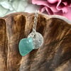 Teal Blue Sea Glass Jewellery - Fine Silver Pendant Necklace