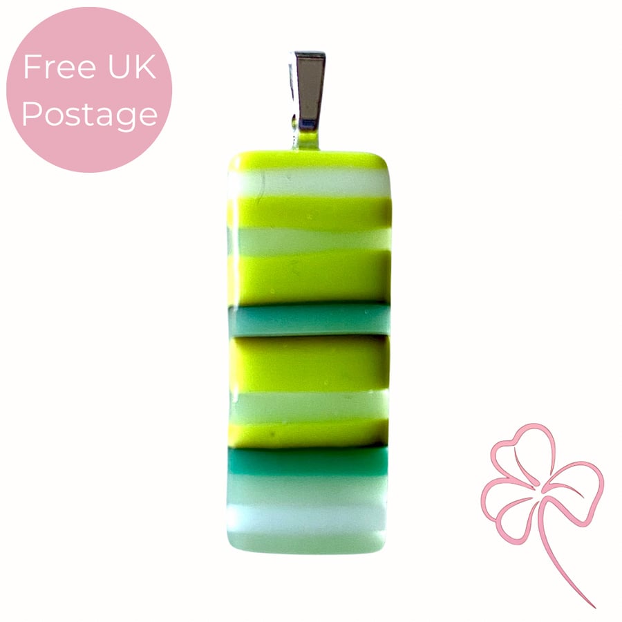 Stringer Stripes Glass Pendant 8